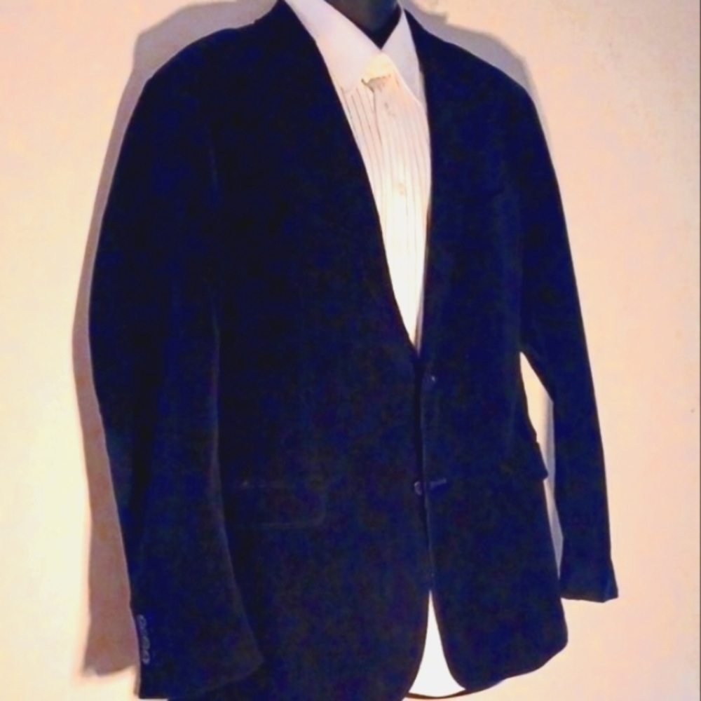 BANANA REPUBLIC 'Tailored Fit' Blue Corduroy Blazer / Sportcoat, 44R - Picture 2 of 9